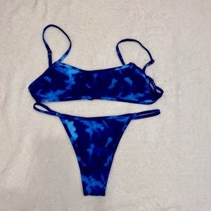 Blue tie dye bikini